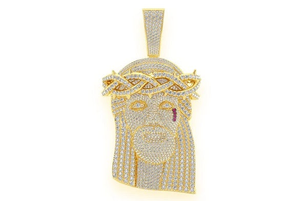 Extra Large Jesus Of Nazareth Pendant 14K